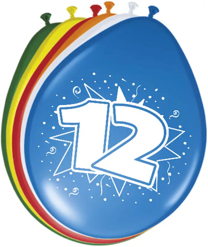 12 års ballonger 30 cm - 8 st