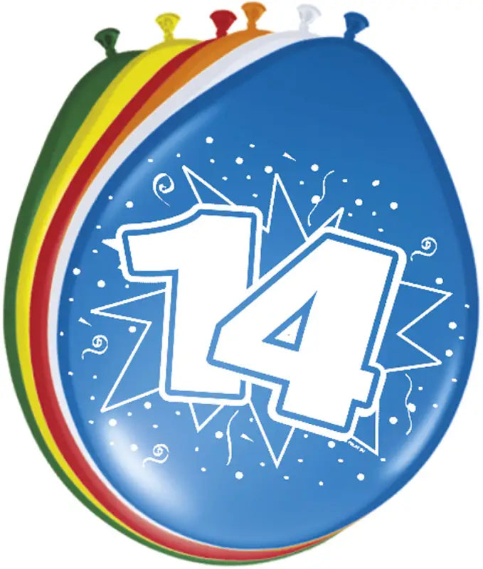 14 års ballonger 30cm 8 st