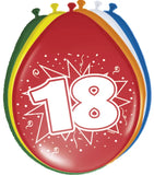 18 års ballonger - 8 st