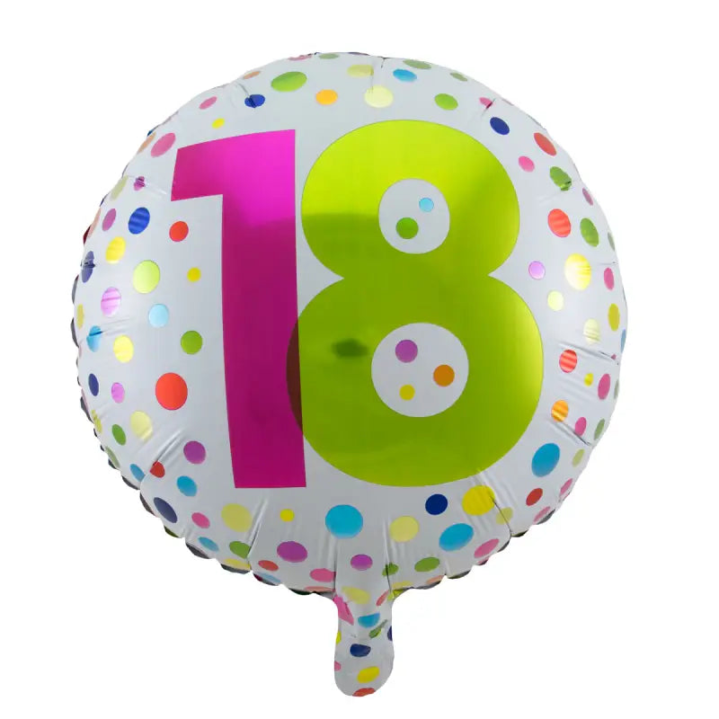 18 years happy bday dots folie balloon - 45cm