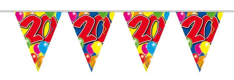 20 års buntingballonger - 10 meter