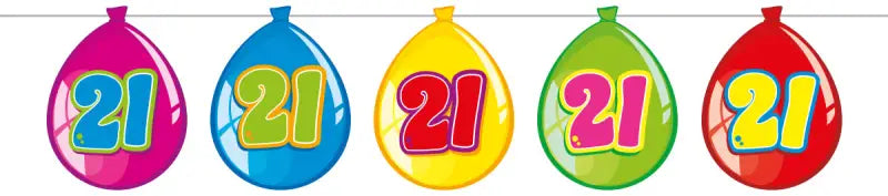 21: a födelsedagsballonggirland - 10 meter