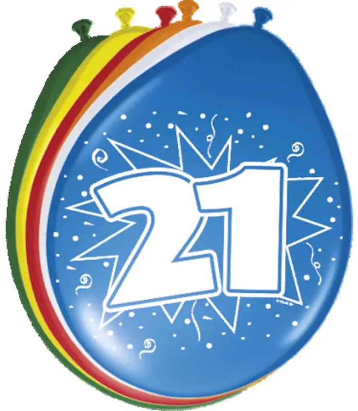21 års ballonger - 8 st