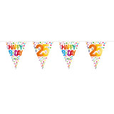 25 years happy bday dots bunting - 10 meter