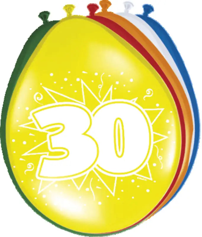 30 års ballonger - 8 st