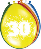 30 års ballonger - 8 st