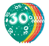 30 års födelsedagsballonger 5 st