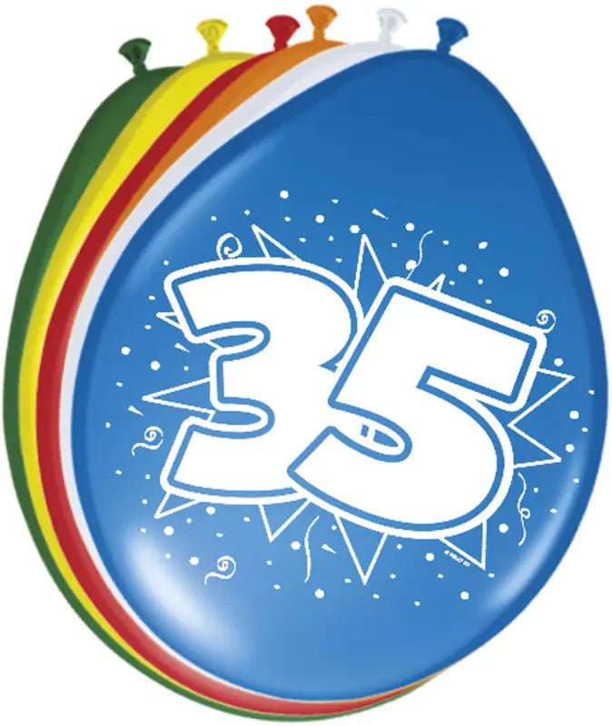 35 års ballonger 30cm 8 st