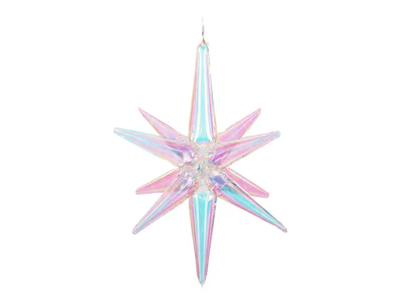 3d foil balloon star 70cm iridescent