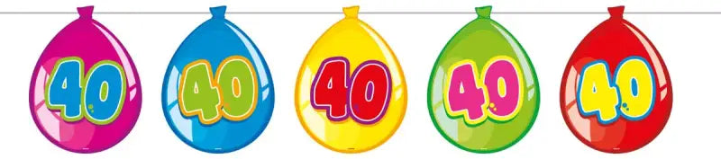 40-årsdag balloon garland - 10 meter