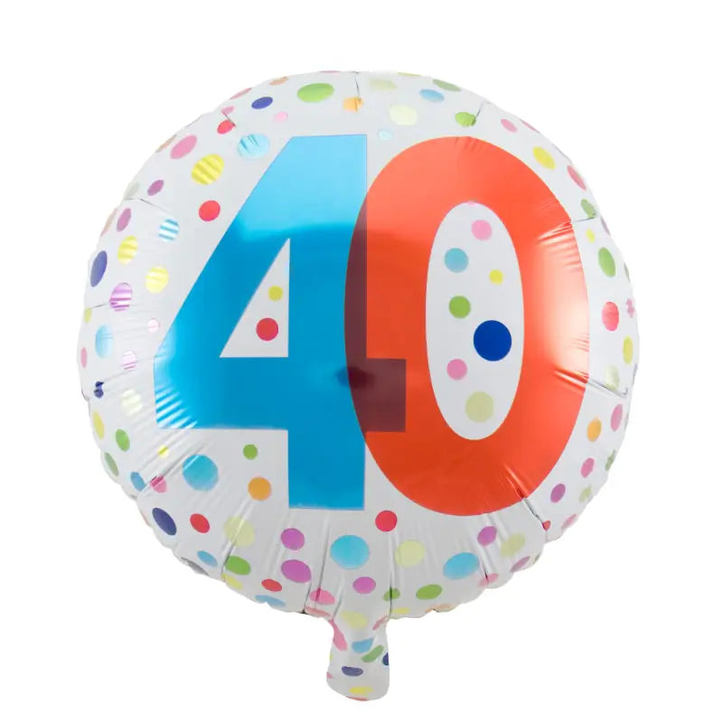 40 years happy bday dots folie balloon - 45cm