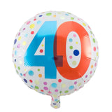 40 years happy bday dots folie balloon - 45cm
