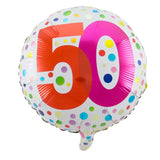 50 years happy bday dots folie balloon - 45cm