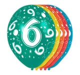 6 års födelsedagsballonger 5 st