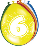 6 års födelsedagsballonger - 8 st