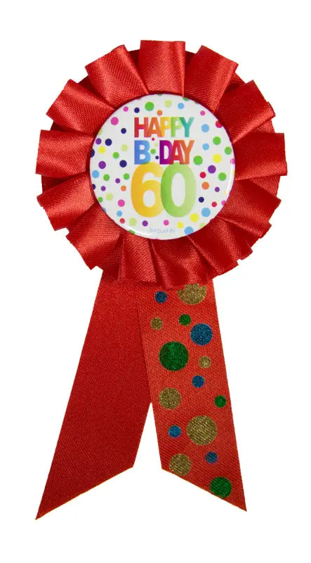 60 års grattis på födelsedagen dots rosette
