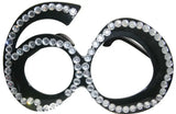 60 bling-bling-glasögon diamanter svart