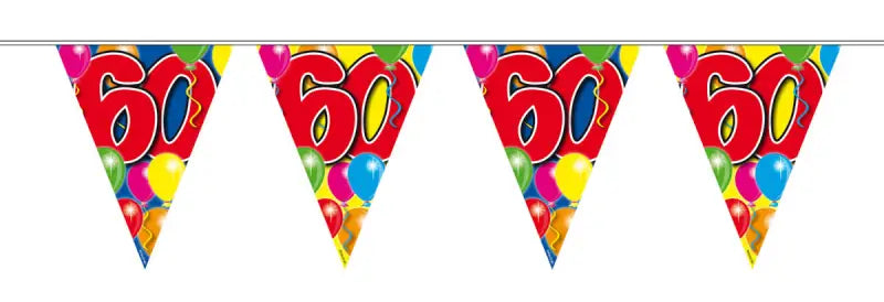 60 years garland balloons - 10 meter