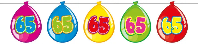 65-årsdag balloon garland - 10 meter