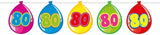 80-årsdag balloon garland - 10 meter
