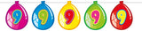 9 års födelsedagsballonggirland - 10 meter