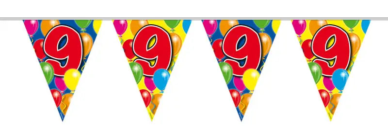 9 years garland balloons - 10 meter