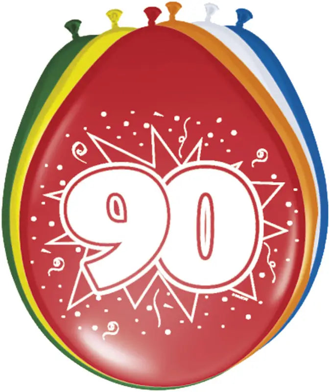 90 års ballonger 30cm 8 st