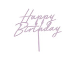 Acrylic cake topper ’’happy birthday’’ purple 16.5 cm