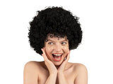 Svart lockig afro peruk.