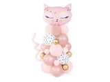Ballongbukett Katt rosa