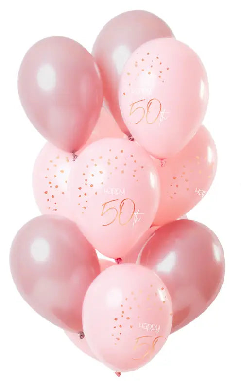 Ballonger Elegant frodig rodnad 50 år 33cm - 12 stycken - Ballong