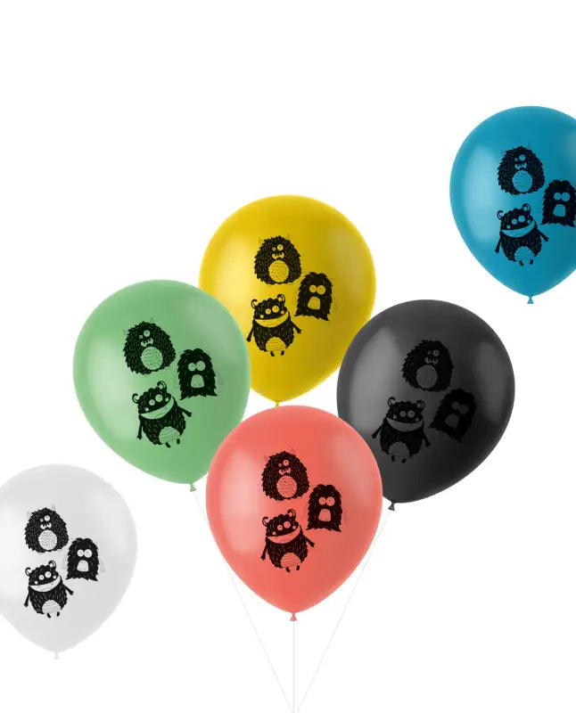 Ballonger Monster Bash 33cm - 6 stycken - Ballong