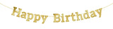 Bokstavsgirland Glossy Black ’Happy Birthday’ - 3 meter - Bokstavsgirland