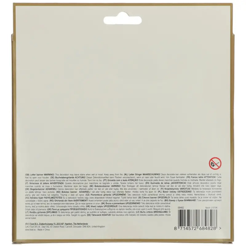 Bokstavsgirlanger golden dawn - 1,5 meter