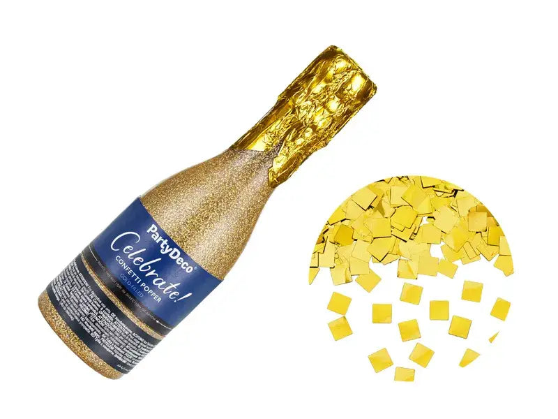 Champagne confetti cannon gold 20.5cm
