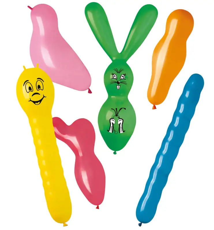 Djurballonger - stripetastic - blandad - 6 stycken