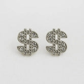 Dollarörhängen silver – festaccessoar med strass