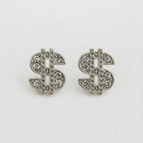 Dollarörhängen silver – festaccessoar med strass