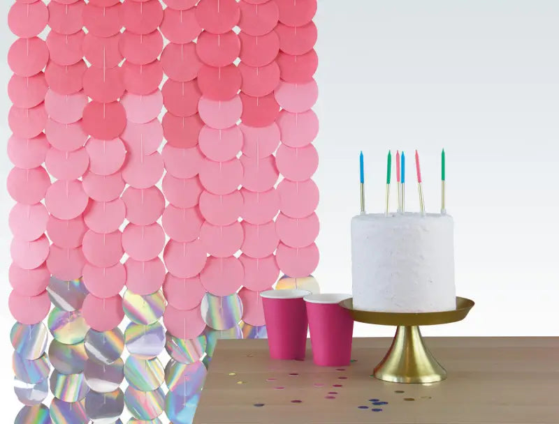 Fest bakgrund - dazzling in pink - cirkel - 80 x 170 cm