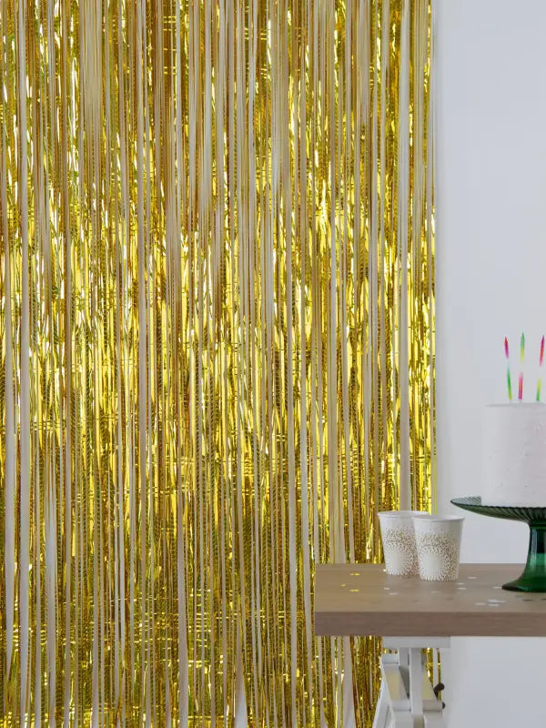 Festgardin - laser beam gold - 1 x 2 m