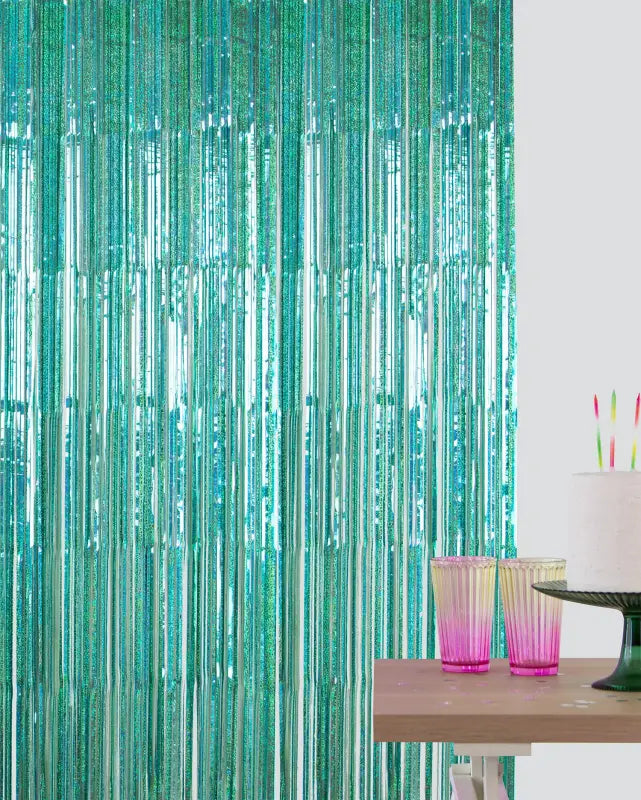 Festgardin - sparkling turquoise - 1 x 2 m