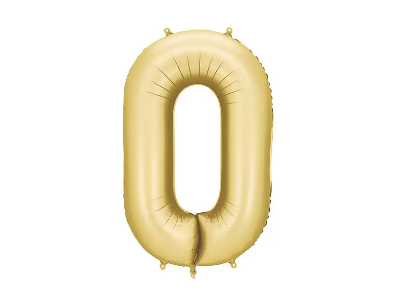 Foil balloon number ’0’ 86 cm gold