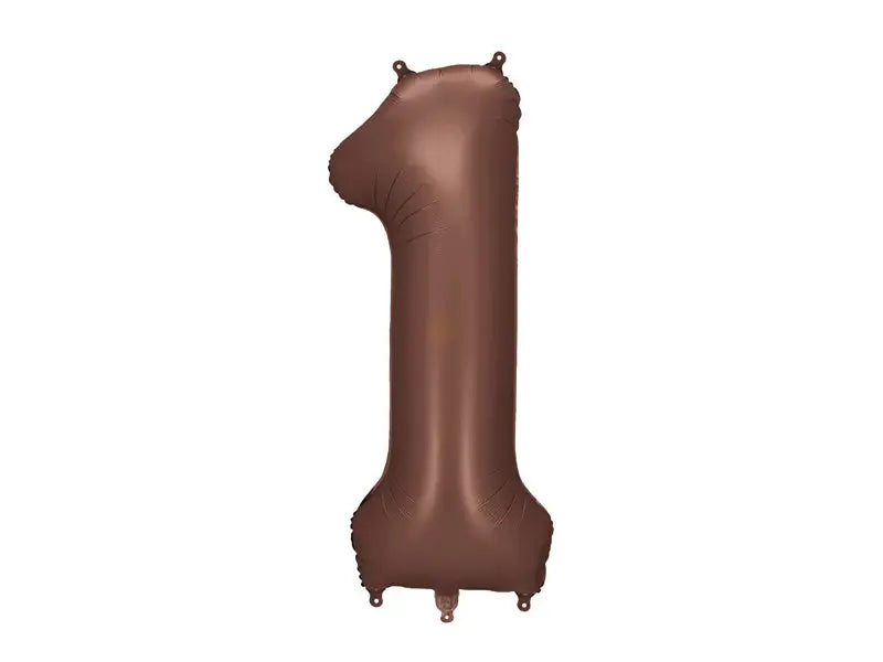 Foil balloon number ’’1’’ 86 cm mocha