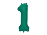 Foil balloon number ’’1’’ 86cm bottle green