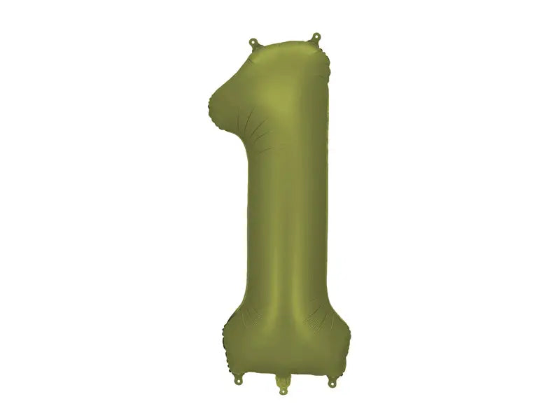 Foil balloon number ’’1’’ 86cm olive