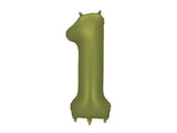 Foil balloon number ’’1’’ 86cm olive