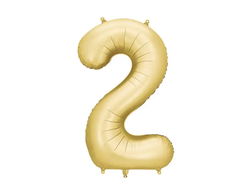 Foil balloon number ’2’ 86 cm gold