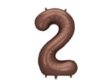 Foil balloon number ’’2’’ 86 cm mocha
