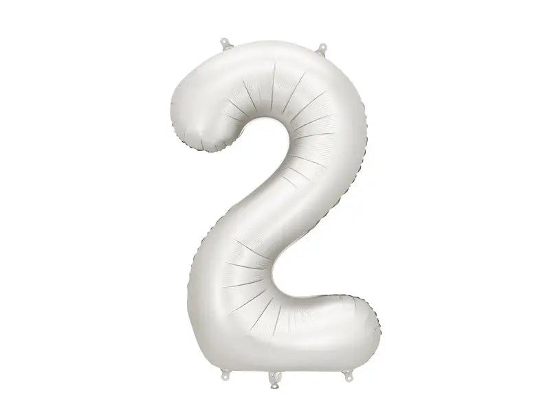 Foil balloon number ’’2’’ 86 cm silver