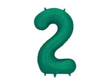 Foil balloon number ’’2’’ 86cm bottle green